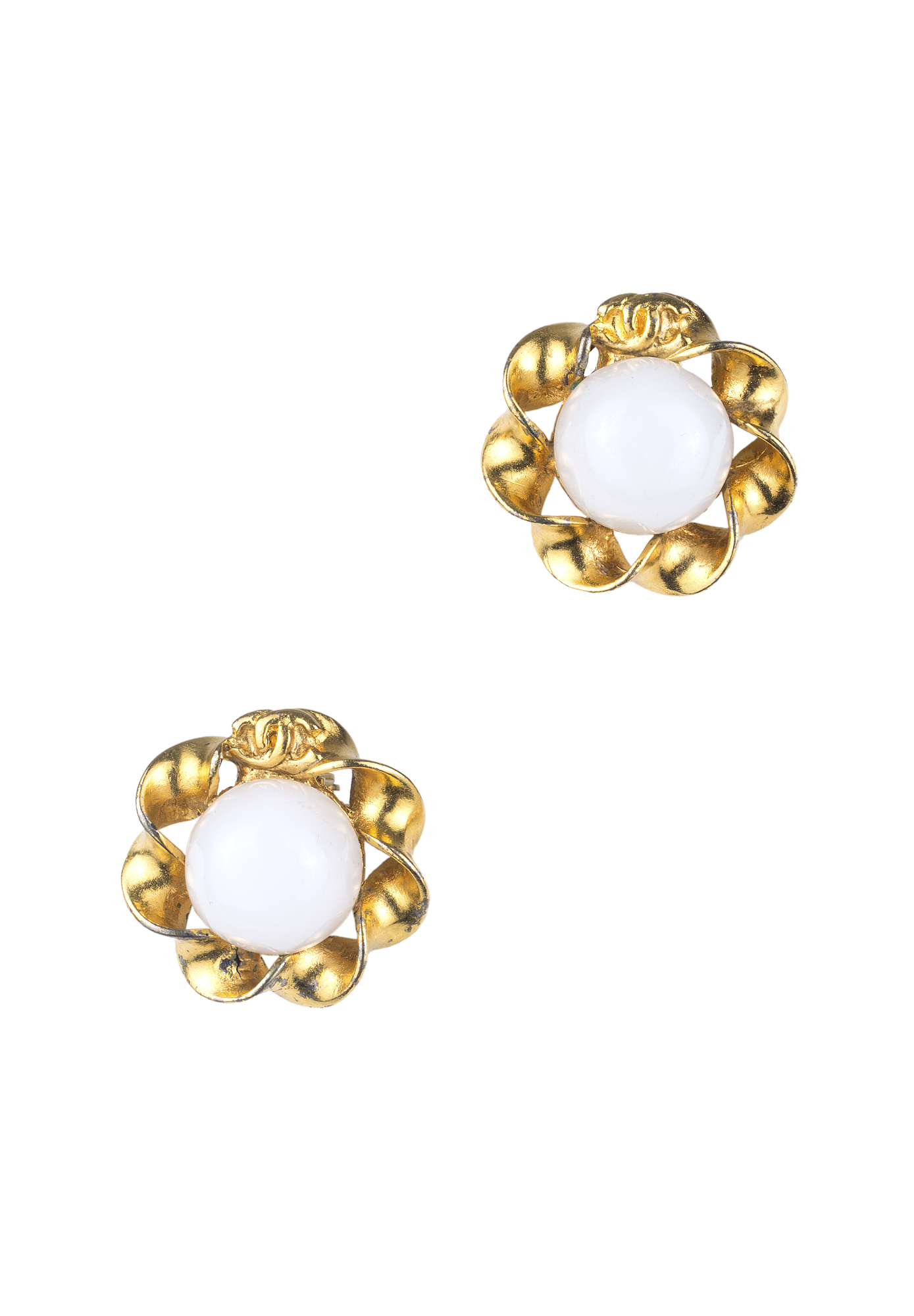 Винтажные витые серьги Chanel