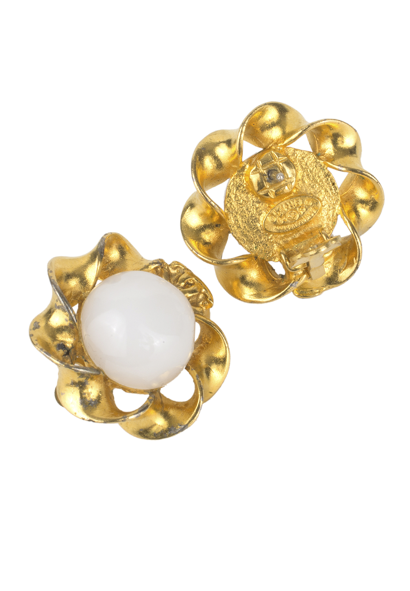 Винтажные витые серьги Chanel