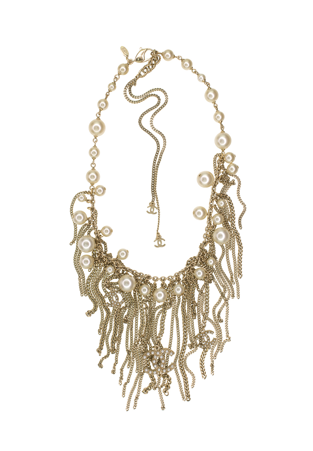 Колье Chanel со множеством цепочек