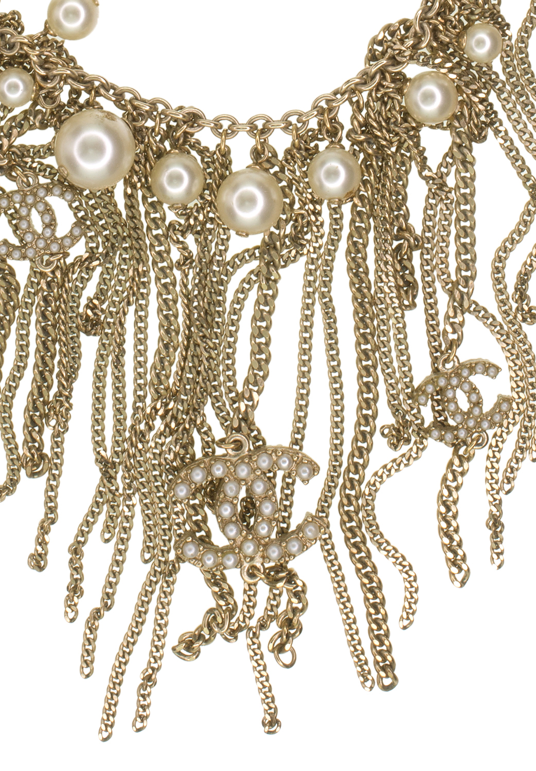 Колье Chanel со множеством цепочек