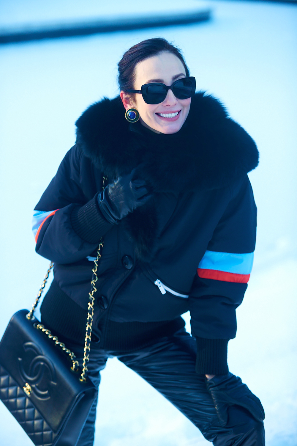 Черный бомбер Miu Miu