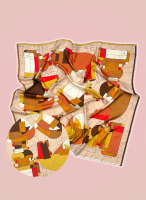 Шелковый платок Hermès Echec au Roi