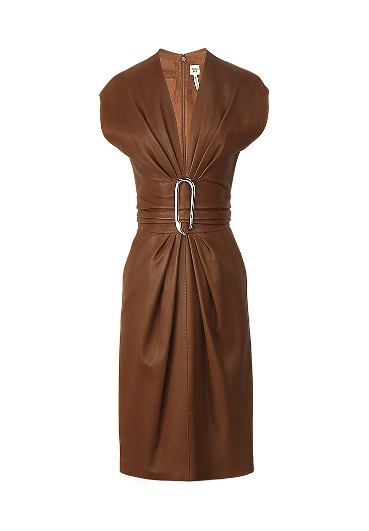 Кожаное платье Hermès