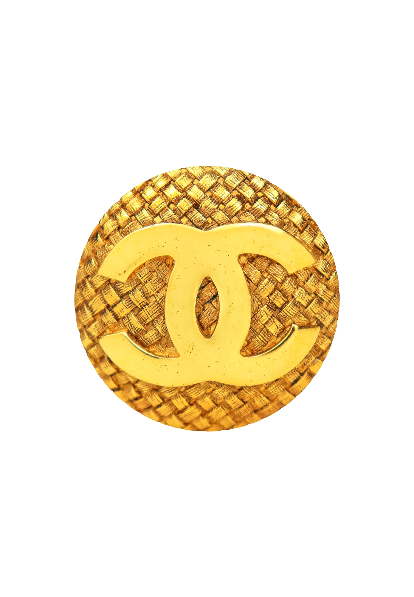 Клипсы Chanel с плетением и логотипом