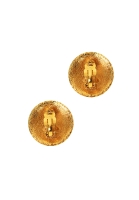 Клипсы Chanel с плетением и логотипом