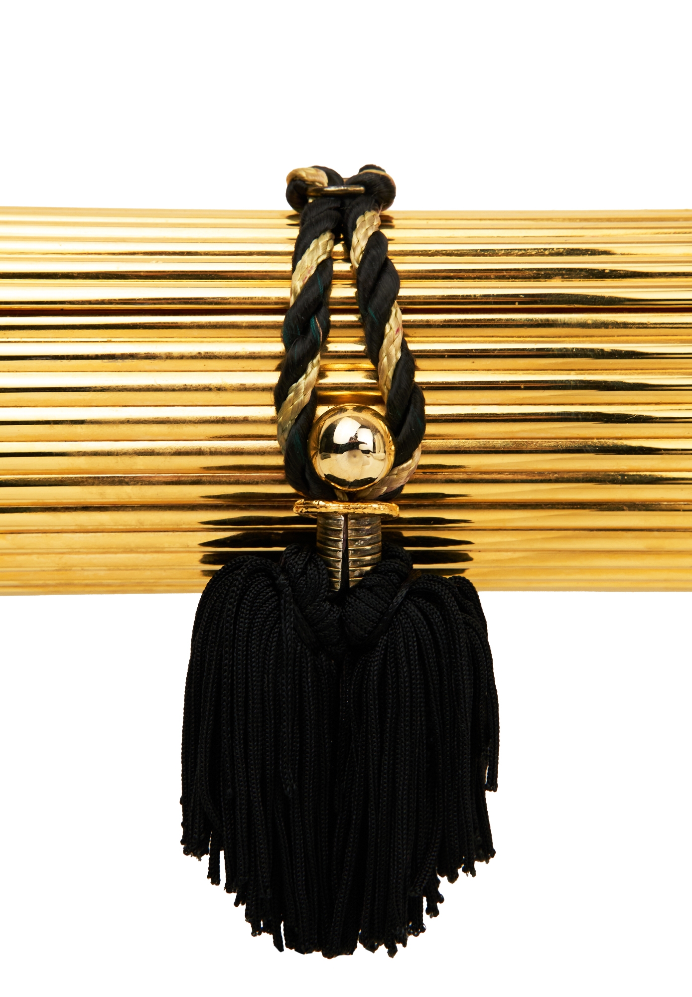 Золотистый мини-клатч Lancôme на цепочке