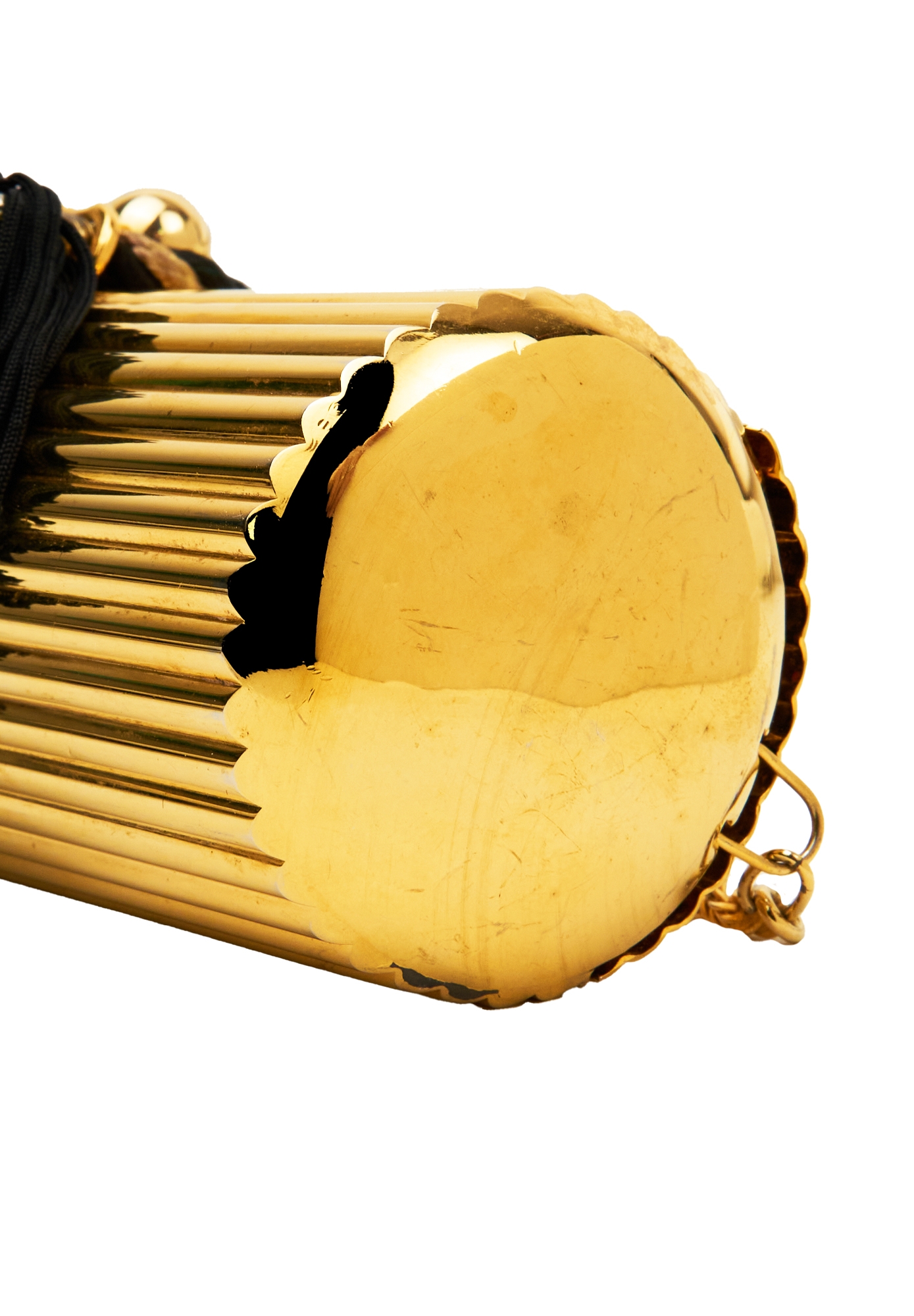 Золотистый мини-клатч Lancôme на цепочке