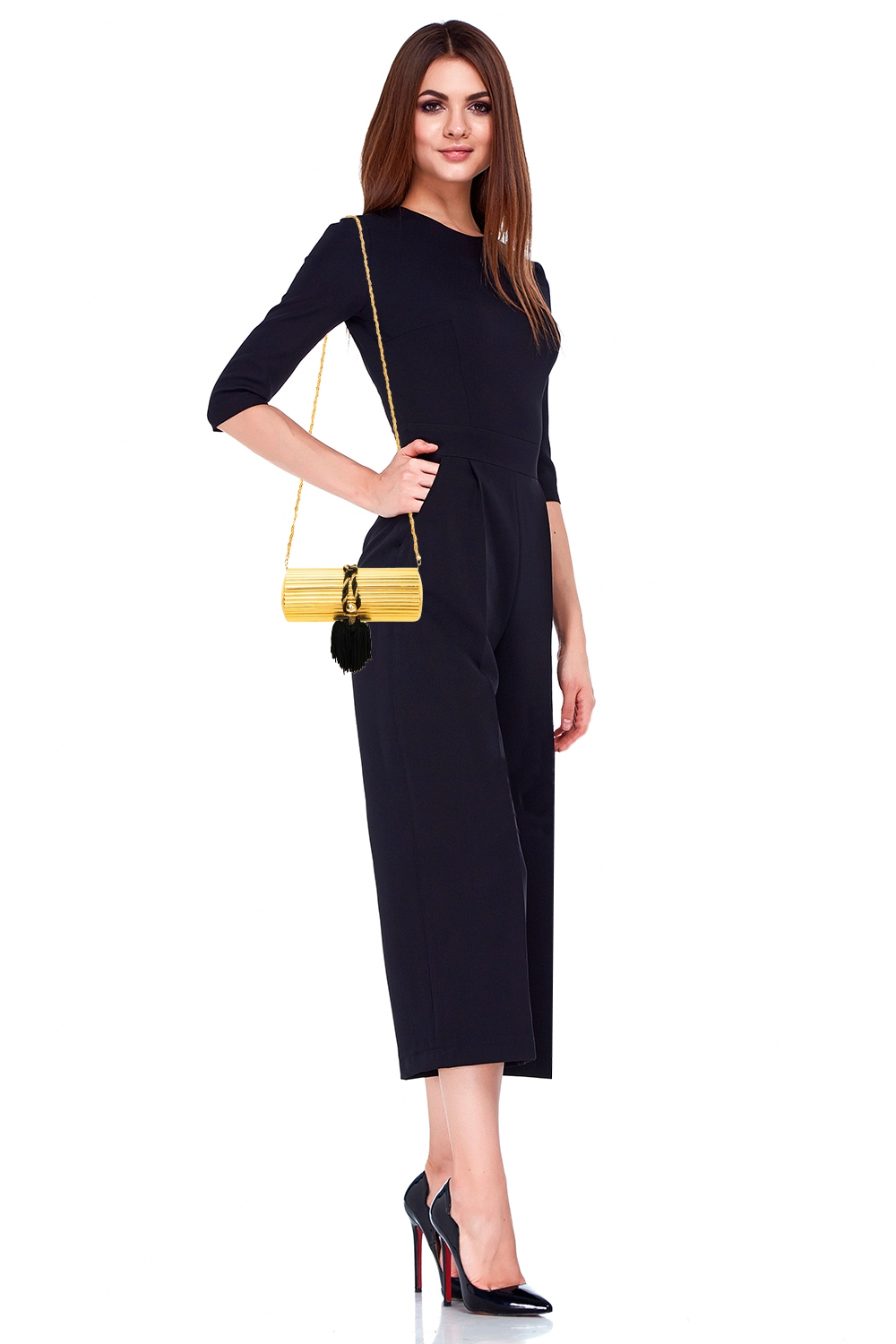 Золотистый мини-клатч Lancôme на цепочке