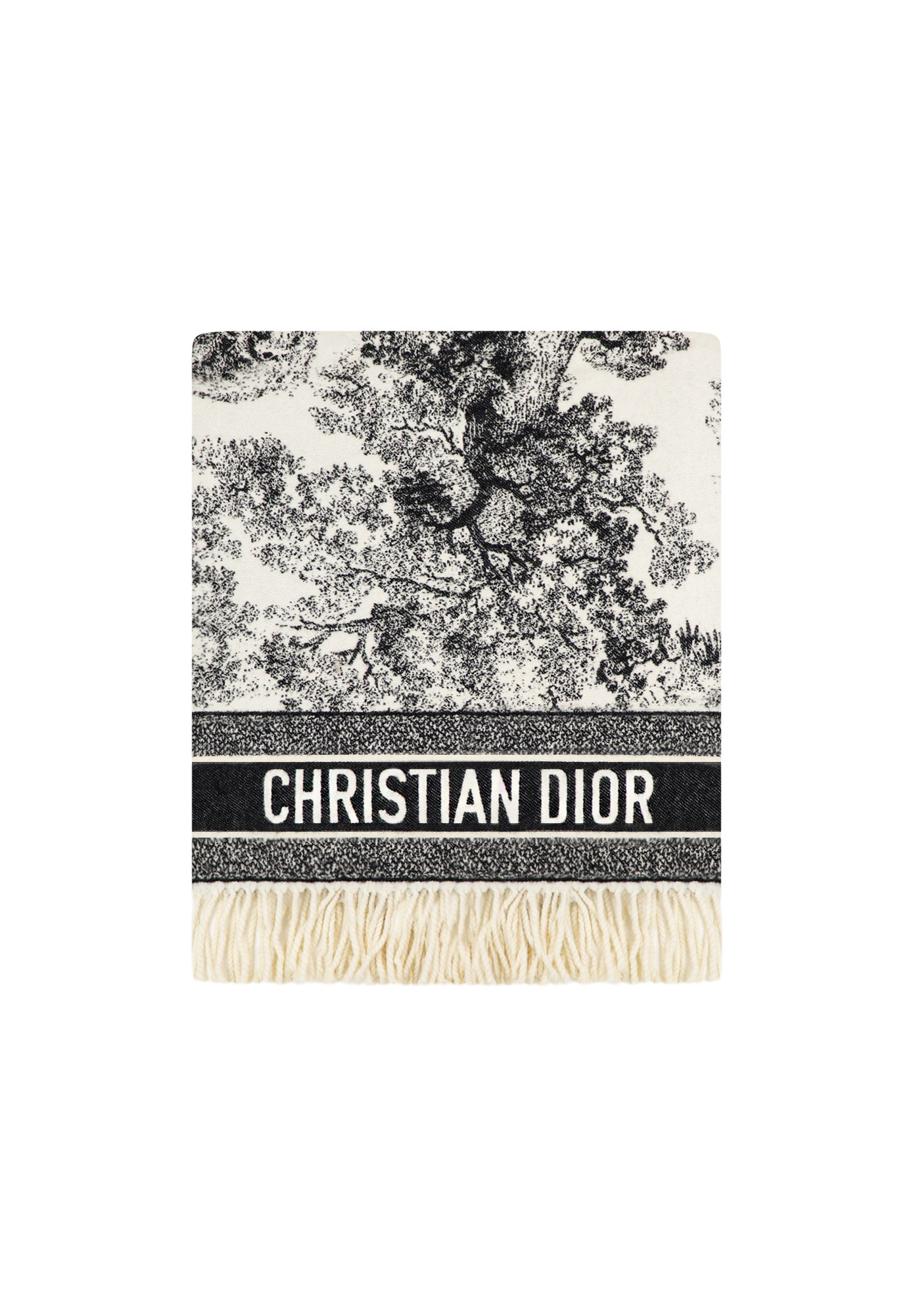 Кашемировый палантин Christian Dior Toile de Jouy