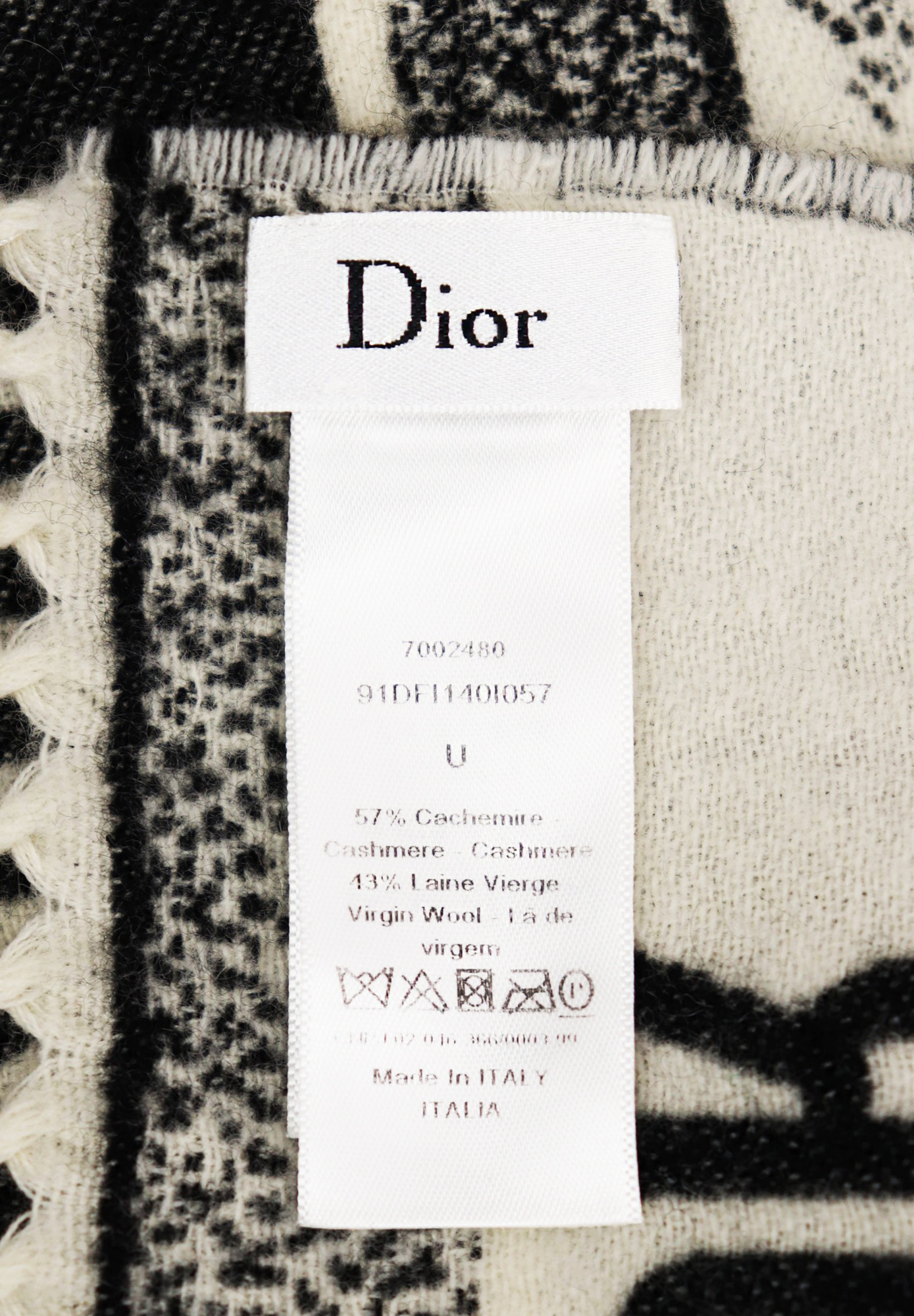 Кашемировый палантин Christian Dior Toile de Jouy