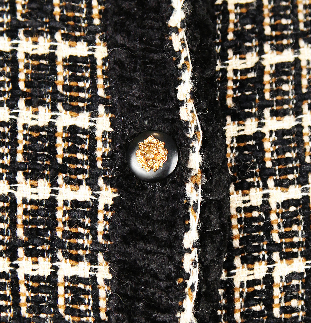 Шерстяной твидовый жакет Chanel с пуговицами-львами