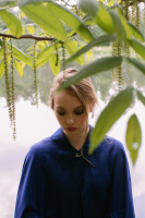 Синий кейп Hermès