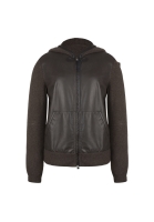 Кашемировое худи Loro Piana с кожаными вставками