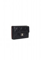 Миниатюрный кошелек Chanel Quilted Caviar Classic Flap