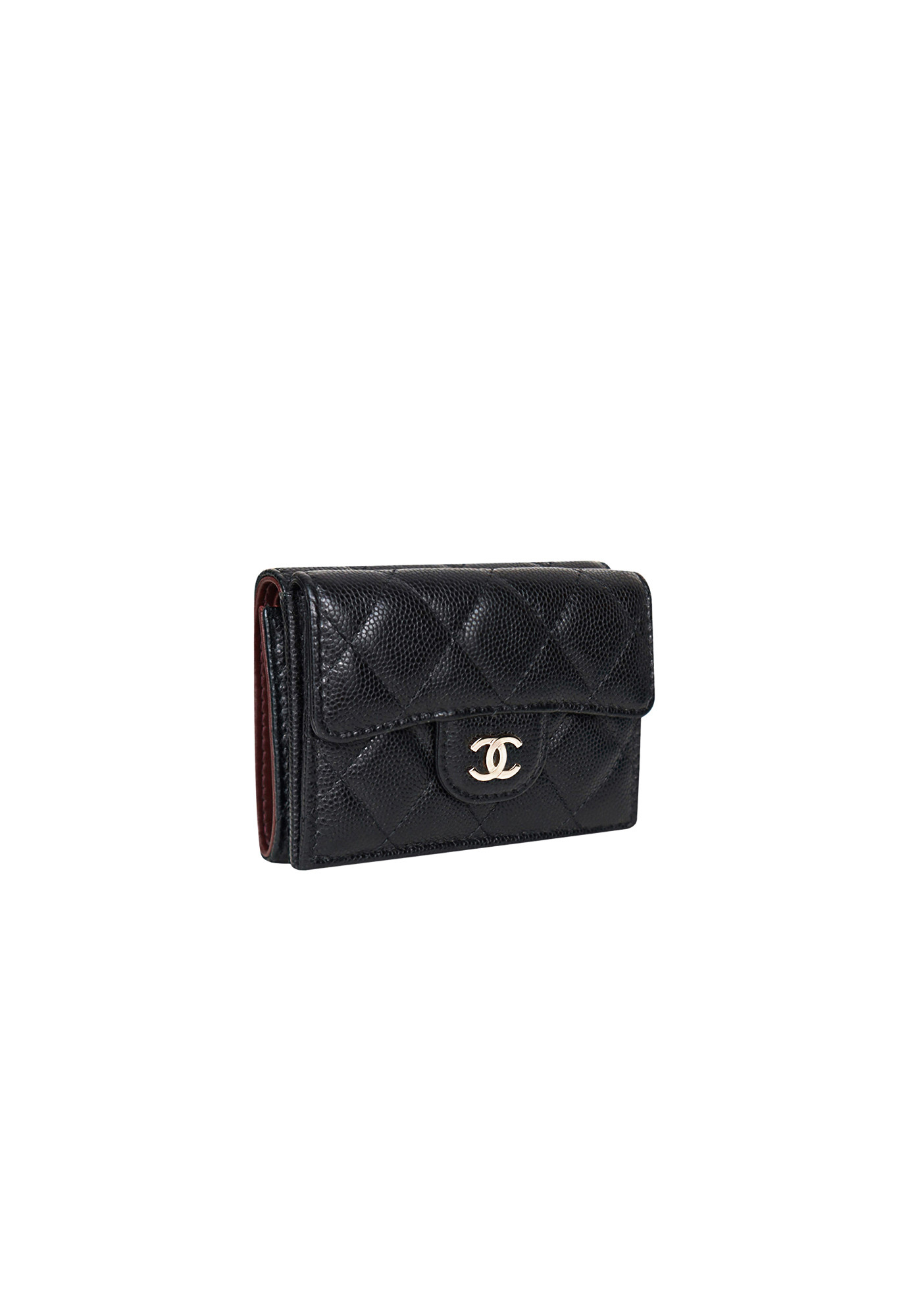 Миниатюрный кошелек Chanel Quilted Caviar Classic Flap