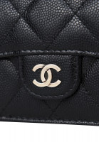 Миниатюрный кошелек Chanel Quilted Caviar Classic Flap