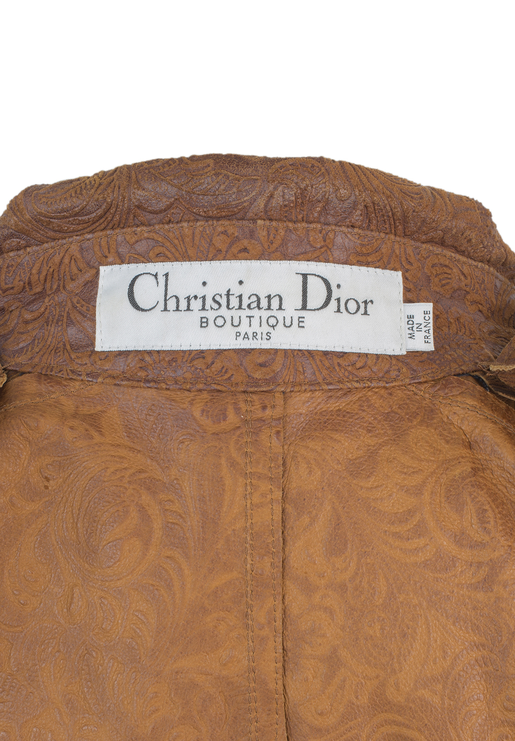 Кожаный костюм Christian Dior