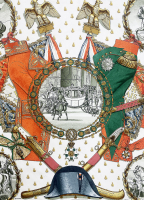 Шелковый платок Hermès Napoleon Ledoux