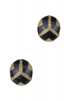 Клипсы с эмалью и кристаллами