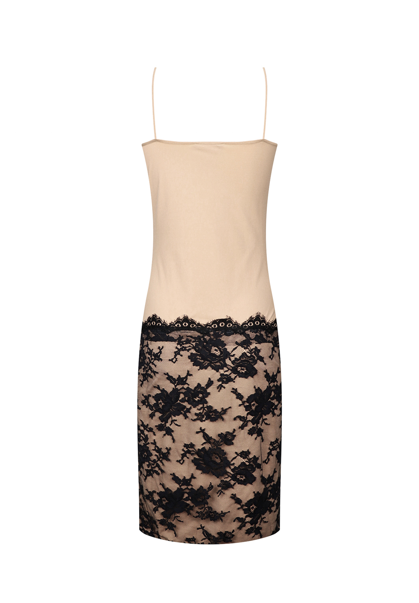 Бежевое платье Christian Dior с кружевом