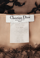 Бежевое платье Christian Dior с кружевом