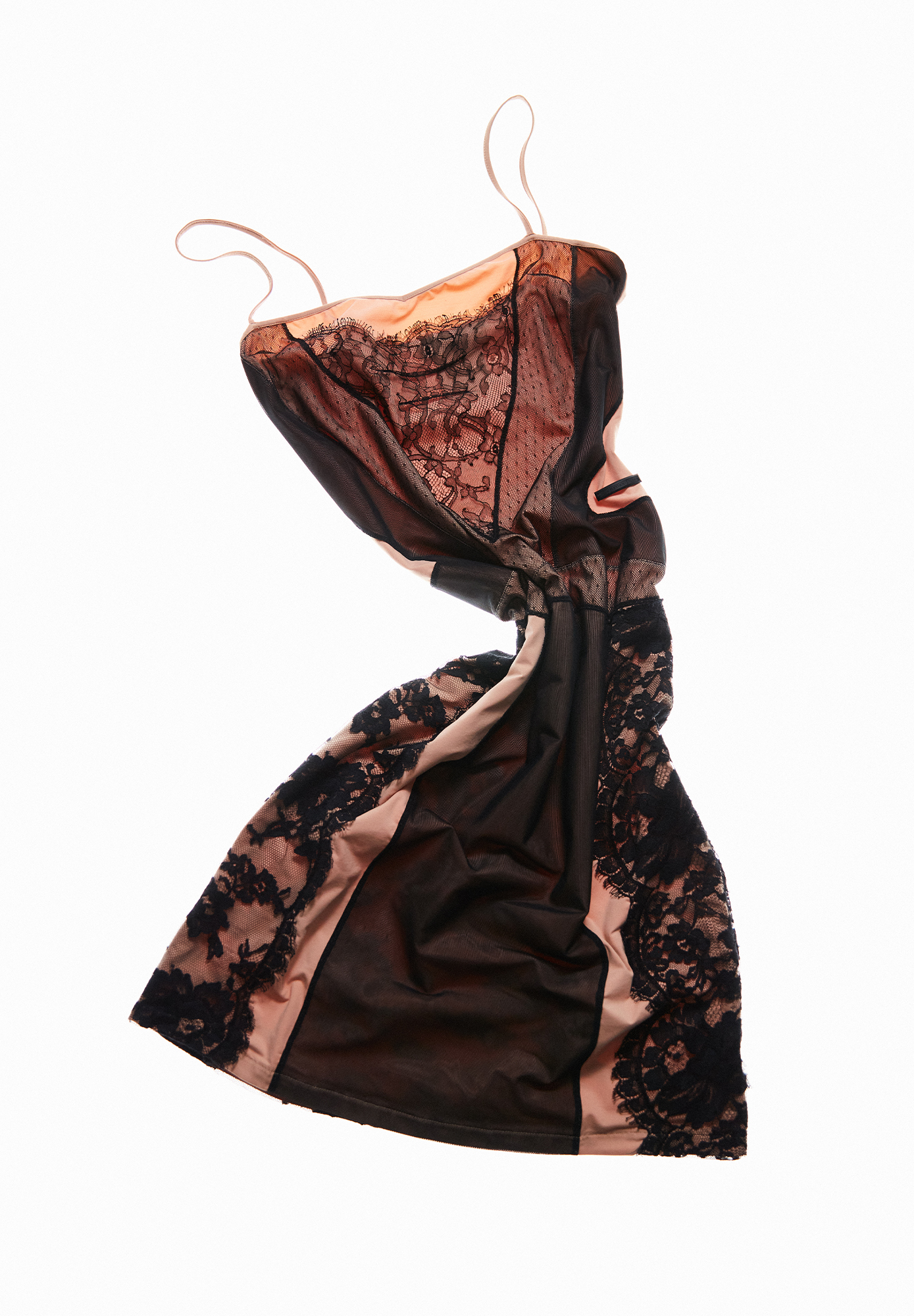 Бежевое платье Christian Dior с кружевом