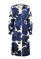 Платье Hermès с синими пионами